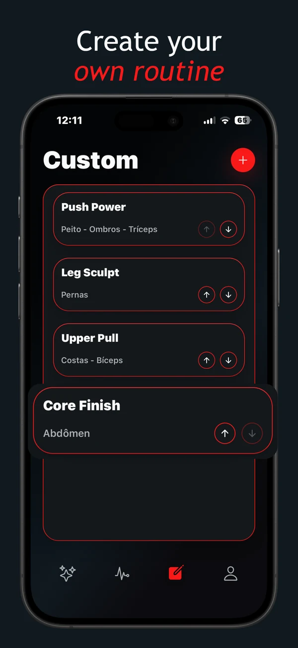 Forma exercise library filtered by equipment and muscle group