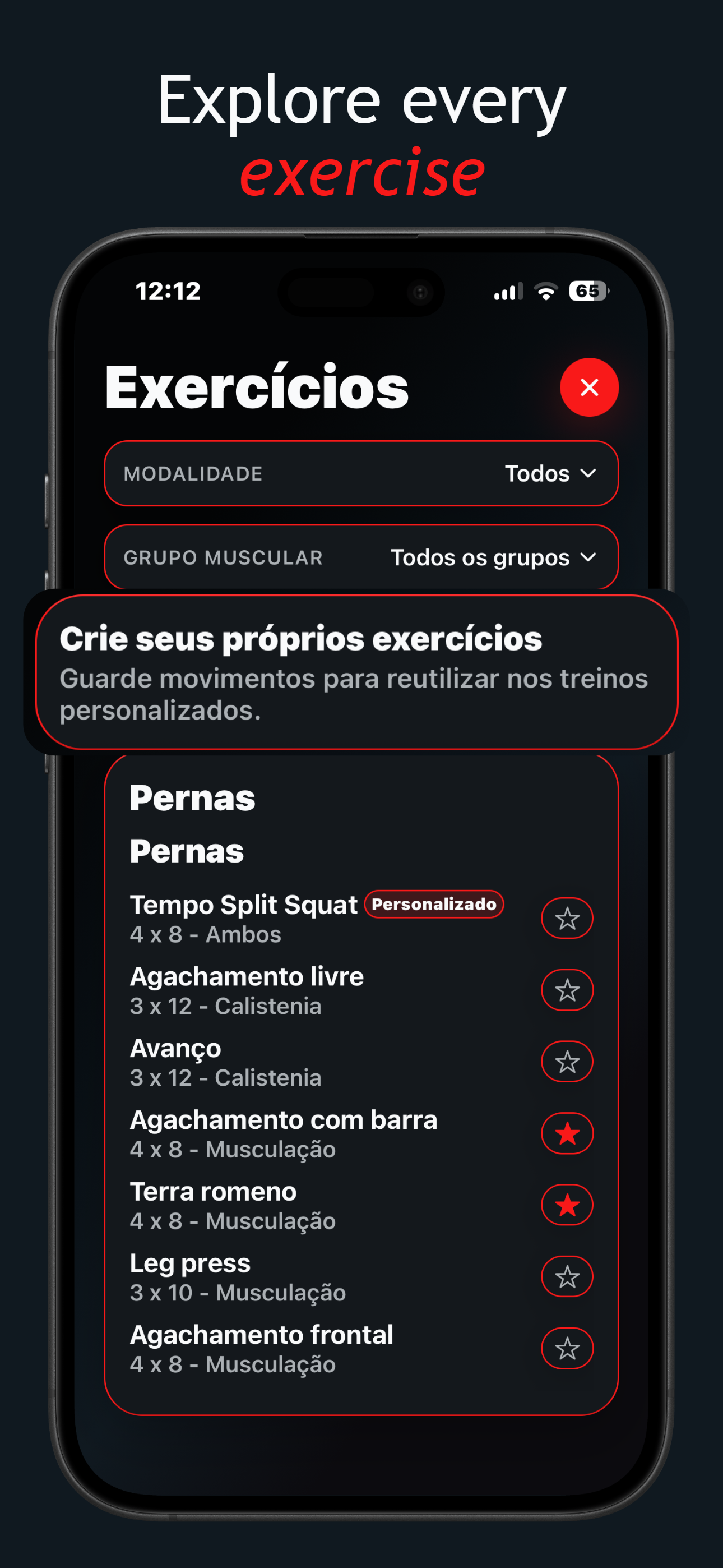 Forma progress tracking screen with sets, reps, and weight history